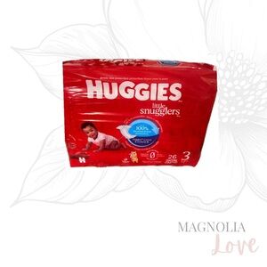 🍼 Huggies Little Snugglers Diapers Size 3 NIP 26 Count